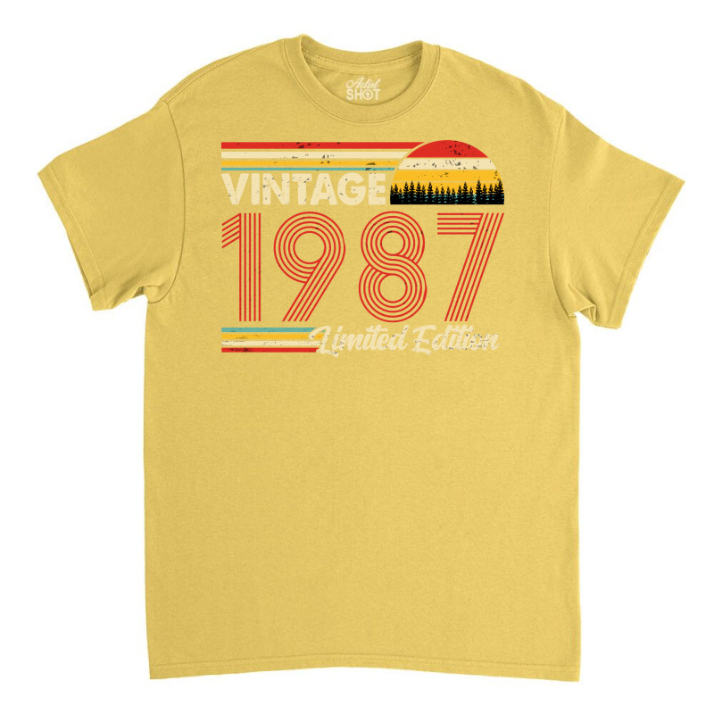 Vintage 1987 Birthday  Limited Edition 1987 Birthd Classic T-shirt by helberaklau | Artistshot