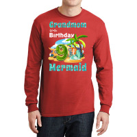 Cute Mermaid Grandmom Of The 9th Birthday Quote Long Sleeve Shirts | Artistshot