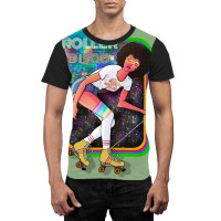 70s Roller Disco Girl Red Graphic T-shirt | Artistshot