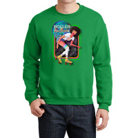 70s Roller Disco Girl Red Crewneck Sweatshirt | Artistshot