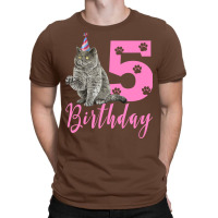 Happy Birthday 5th Cute Birthday British Shorthair T-shirt | Artistshot