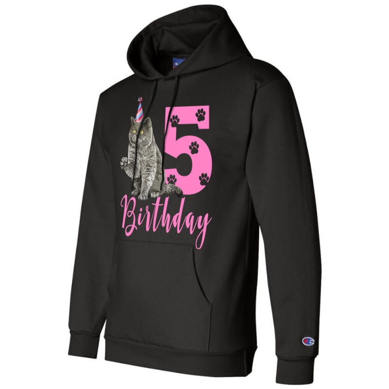 Happy Birthday 5th Cute Birthday British Shorthair Champion Hoodie | Artistshot