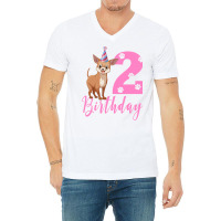 2th Birthday Chihuahua Nostalgia V-neck Tee | Artistshot