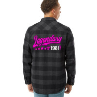 Legendary Since 1981 Pink Boy Flannel Shirt | Artistshot