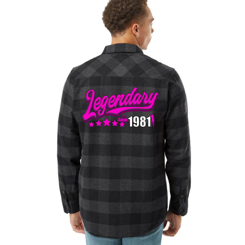 Legendary Since 1981 Pink Boy Flannel Shirt | Artistshot