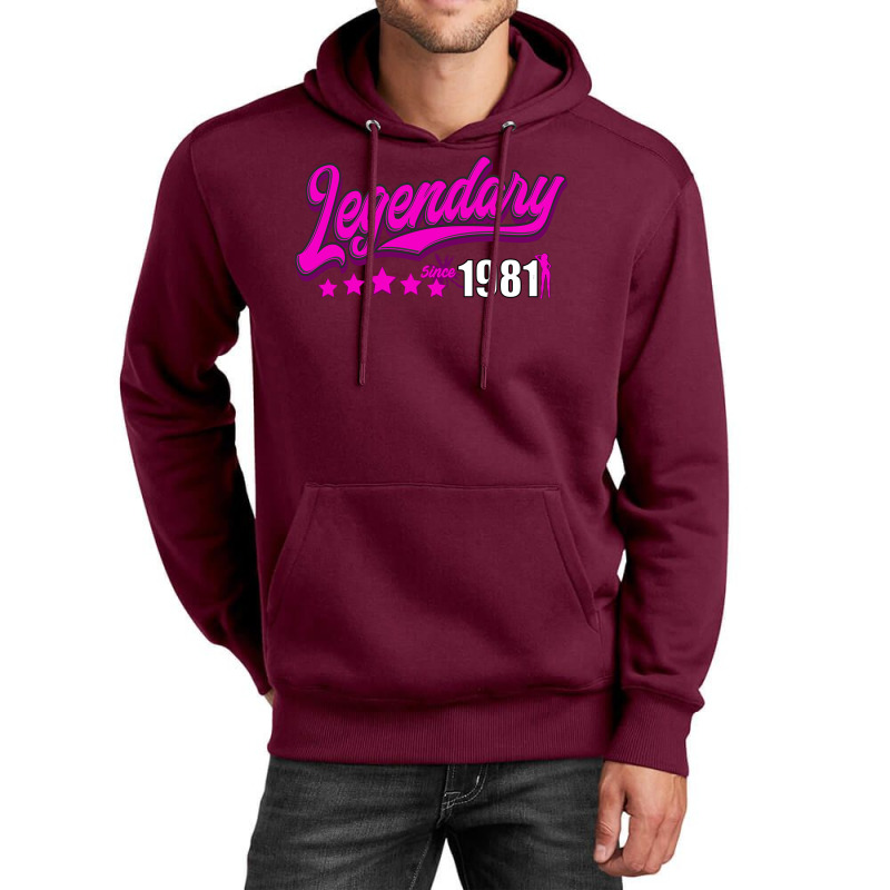 Legendary Since 1981 Pink Boy Unisex Hoodie | Artistshot