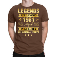 Legends Were Born In 1981 Birthday Trending T-shirt | Artistshot