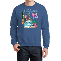 Cute Mermaid 12th Birthday Girl Gift Crewneck Sweatshirt | Artistshot