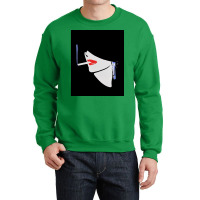 Fashion Illustration Vintage Cigarette Woman 80s R Crewneck Sweatshirt | Artistshot