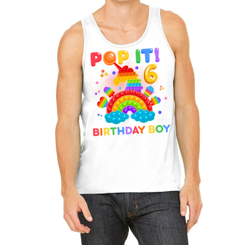 Pop It 6th Birthday Boy Nostalgia Tank Top | Artistshot