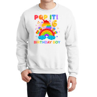 Pop It 6th Birthday Boy Nostalgia Crewneck Sweatshirt | Artistshot