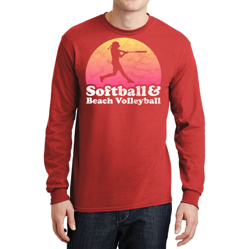 Softball And Beach Volleyball Gift For Softball Pl Long Sleeve Shirts by horathmheannj | Artistshot