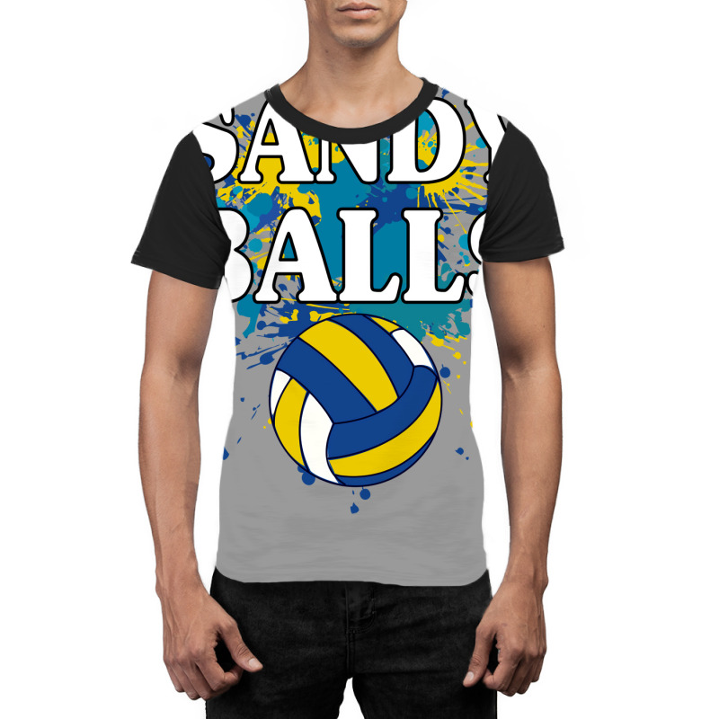 Sandy Balls Beach Volleyball Funny Player Team Aes Graphic T-shirt by rhmatijariahp | Artistshot