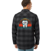 Retro Tooth Dentist Aesthetic Flannel Shirt | Artistshot