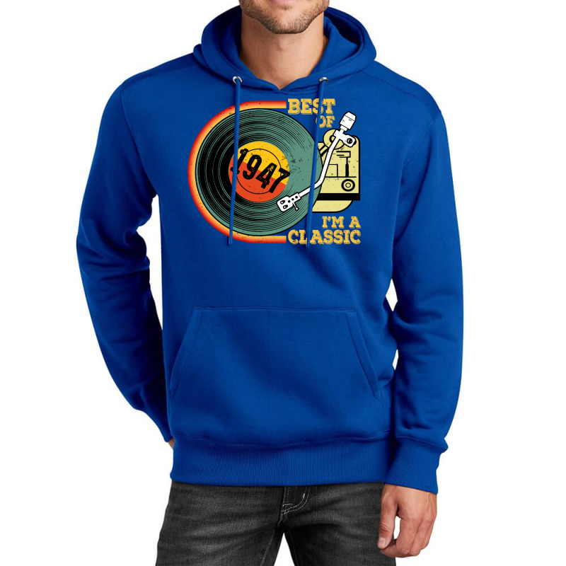 Vintage 1947 Birthday  Im  Birthday  Retro Vinyl T Unisex Hoodie | Artistshot