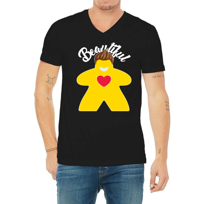 Beautiful Meeple Yellow Yellow V-neck Tee | Artistshot