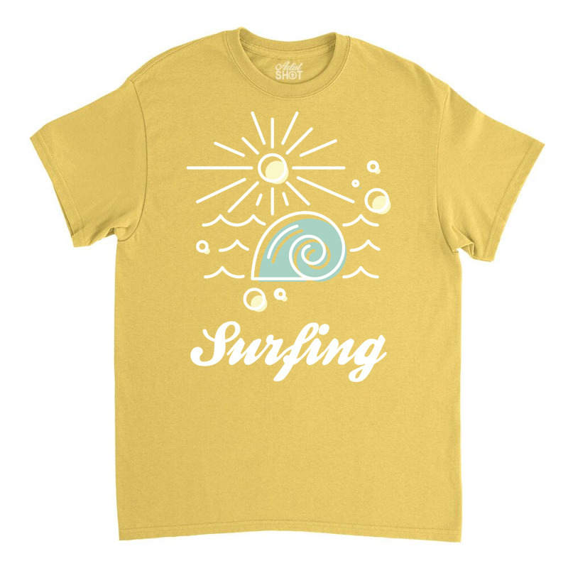 Surfing White Nature Classic T-shirt by rhmatijariahp | Artistshot