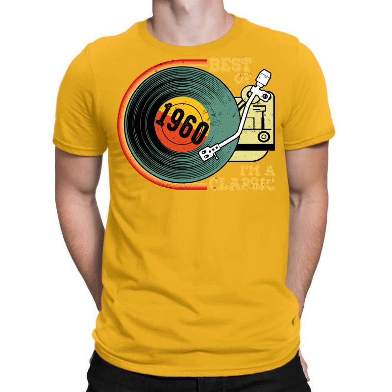 Vintage 1960 Birthday  Im  Birthday  Retro Vinyl Q T-shirt | Artistshot