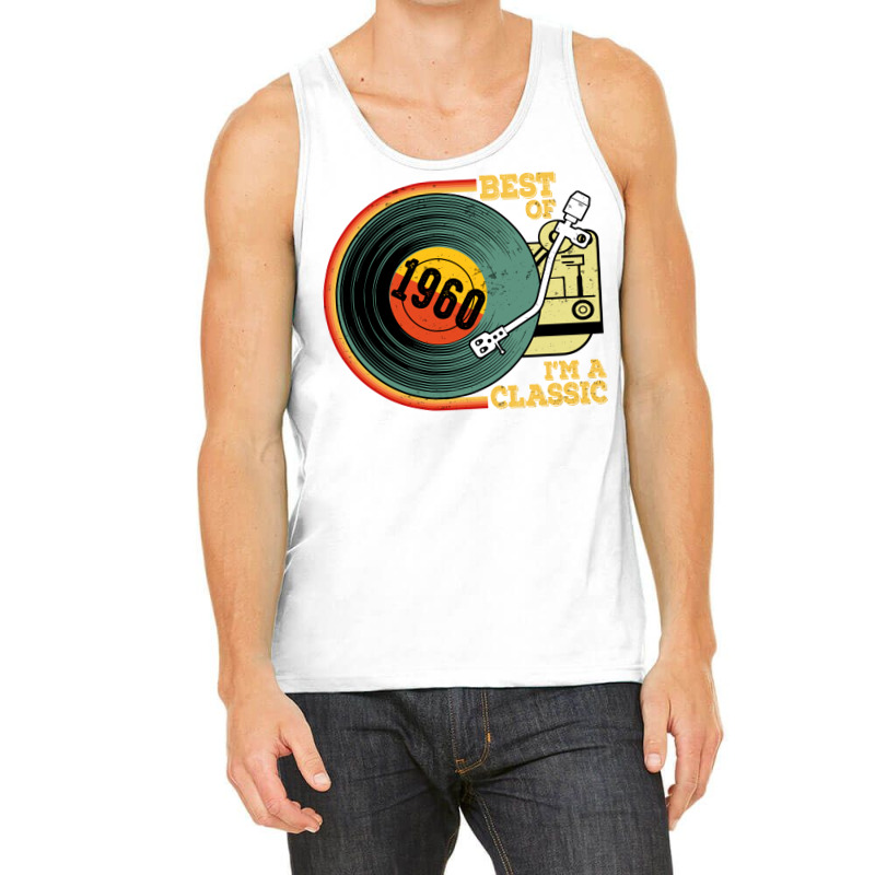 Vintage 1960 Birthday  Im  Birthday  Retro Vinyl Q Tank Top | Artistshot