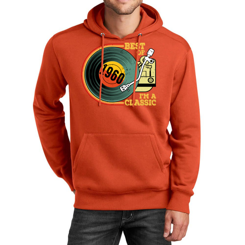 Vintage 1960 Birthday  Im  Birthday  Retro Vinyl Q Unisex Hoodie | Artistshot