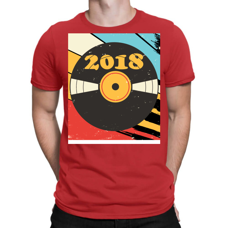 Vintage Retro 2018 Birthday  Vinyl Music Green T-shirt | Artistshot