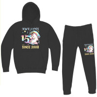 Cute Unicorn Rainbow 15th Birthday Awesome Since 2 Hoodie & Jogger Set | Artistshot