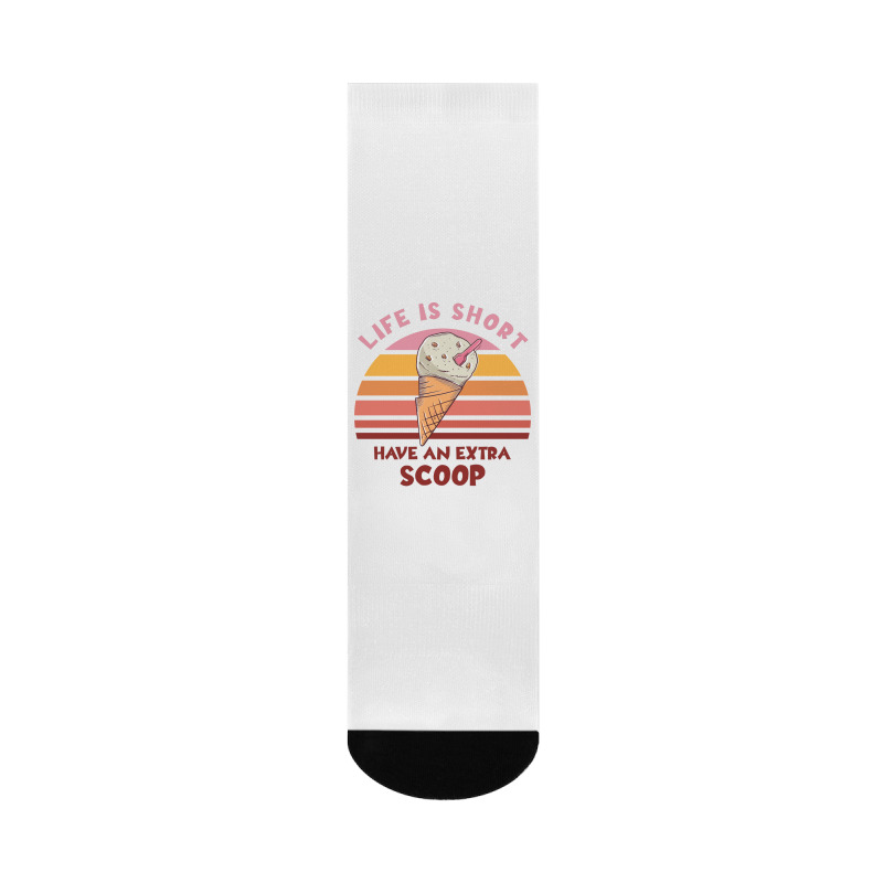 Life Is Short Have An Extra Scoop Cute Crew Socks | Artistshot