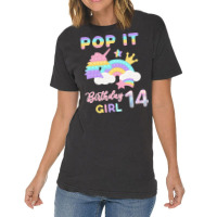 Pop It 14th Birthday Girl Vintage Vintage T-shirt | Artistshot