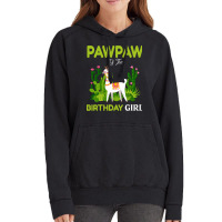 Cute Llamas Pawpaw Of The Birthday Girl Blue Vintage Hoodie | Artistshot