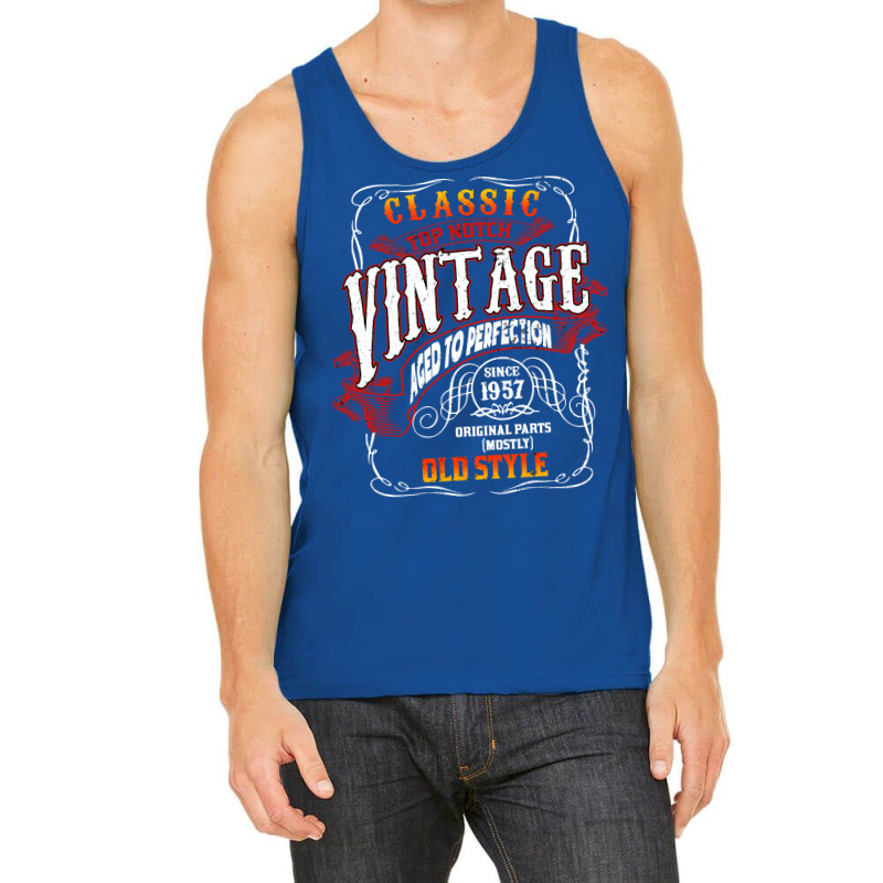 Vintage Birthday 1957 Aged To Perfection 1957 Birt Tank Top | Artistshot