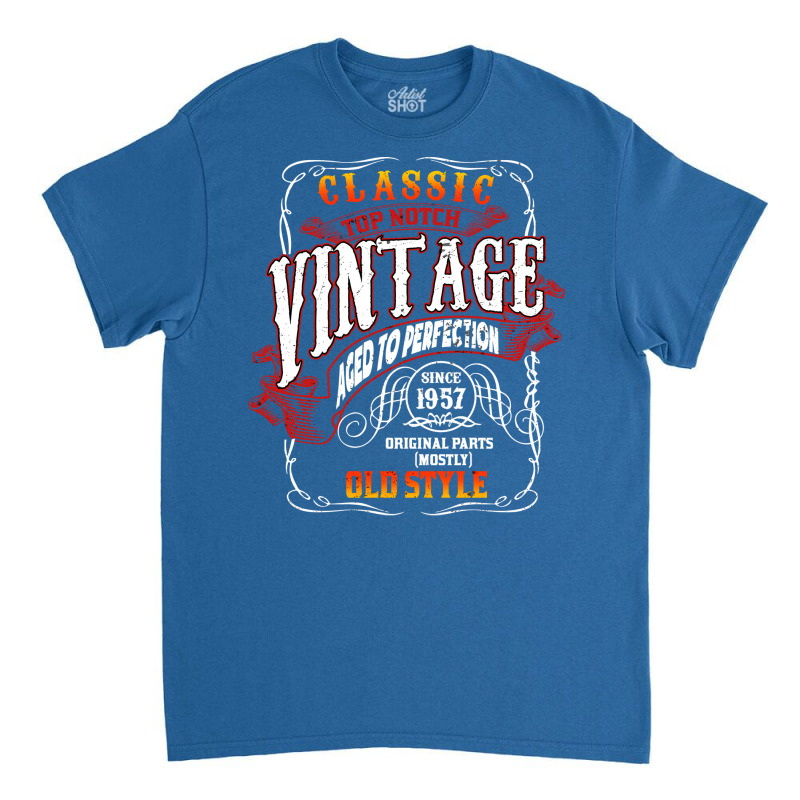 Vintage Birthday 1957 Aged To Perfection 1957 Birt Classic T-shirt | Artistshot