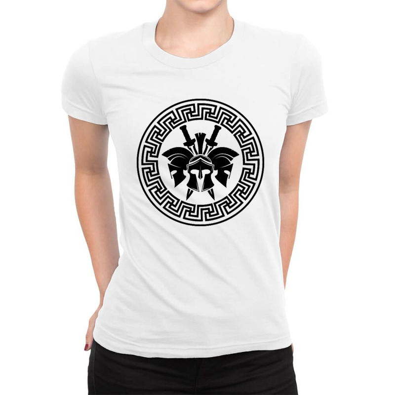 Spartan Helmet Ladies Fitted T-Shirt by rastyrocl | Artistshot