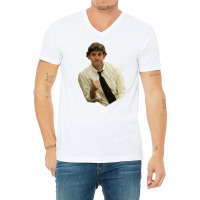 Jim Halpert Thumbs Up V-neck Tee | Artistshot