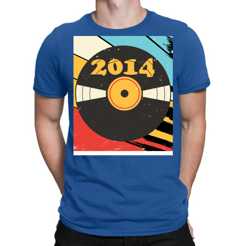 Vintage Retro 2014 Birthday  Vinyl Music Girl T-shirt | Artistshot