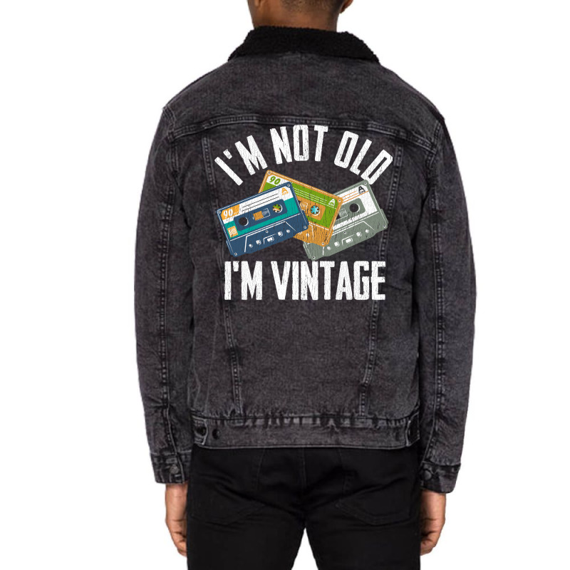 Birthday Im Not Old Im Vintage Vintage Unisex Sherpa-lined Denim Jacket | Artistshot