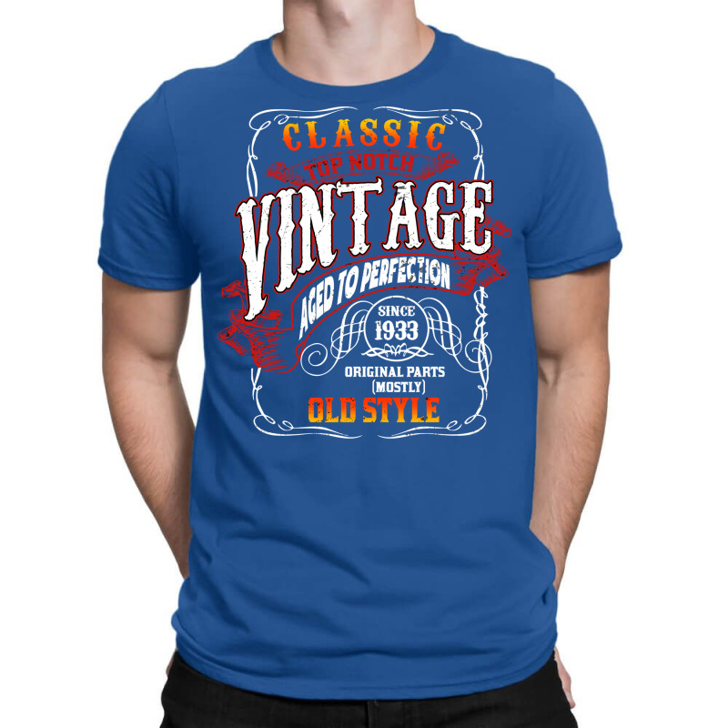 Vintage Birthday 1933 Aged To Perfection 1933 Birt T-shirt | Artistshot