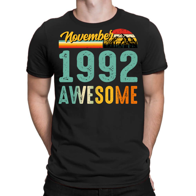 November 1992 Birthday Gift  Vintage November 1992 T-shirt | Artistshot