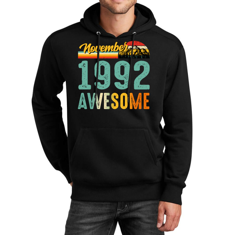 November 1992 Birthday Gift  Vintage November 1992 Unisex Hoodie | Artistshot