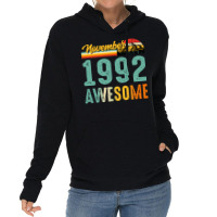 November 1992 Birthday Gift  Vintage November 1992 Lightweight Hoodie | Artistshot