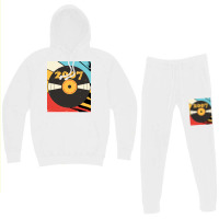 Vintage Retro 2007 Birthday  Vinyl Music Red Hoodie & Jogger Set | Artistshot