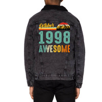 October 1998 Birthday Gift  Vintage October 1998 A Unisex Sherpa-lined Denim Jacket | Artistshot