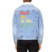 40th Birthday Man Myth Legend 1981 Hipster Unisex Sherpa-lined Denim Jacket | Artistshot