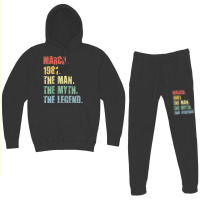 40th Birthday Man Myth Legend 1981 Hipster Hoodie & Jogger Set | Artistshot