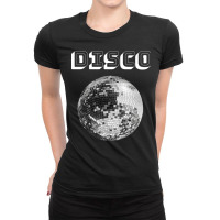 Black And White Disco Blue Ladies Fitted T-shirt | Artistshot