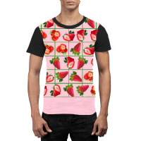 Strawberries Pattern Quote Graphic T-shirt | Artistshot