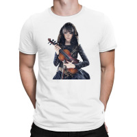 Pemain Biola Lindsey Stirling Hitam T-shirt | Artistshot