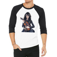 Pemain Biola Lindsey Stirling Hitam 3/4 Sleeve Shirt | Artistshot