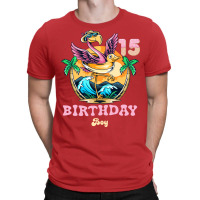 Cute Flamingo 15th Birthday Boy Vintage T-shirt | Artistshot