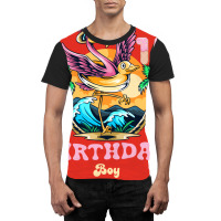 Cute Flamingo 15th Birthday Boy Vintage Graphic T-shirt | Artistshot