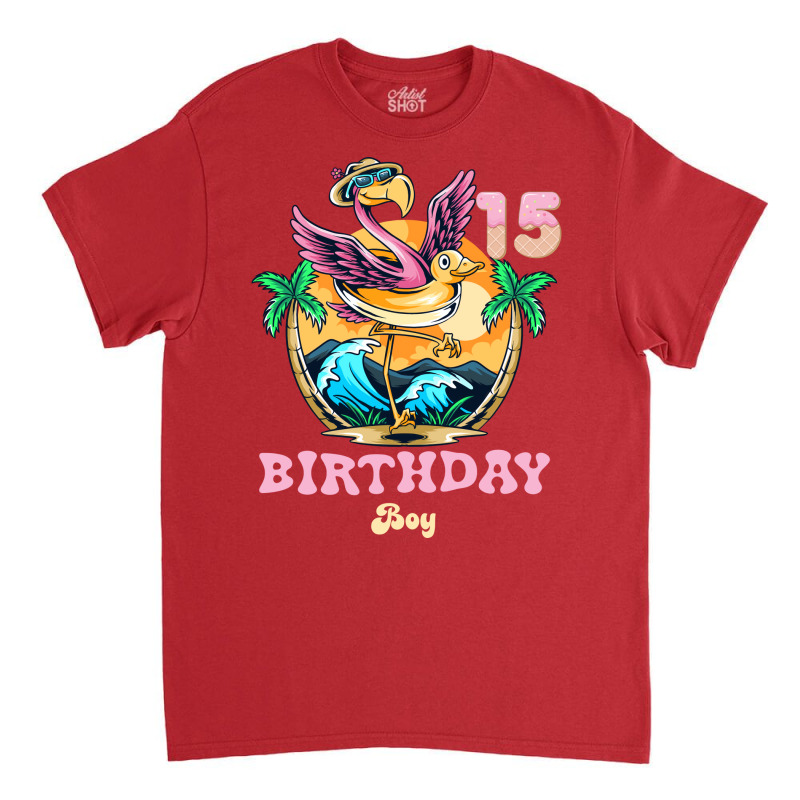 Cute Flamingo 15th Birthday Boy Vintage Classic T-shirt | Artistshot